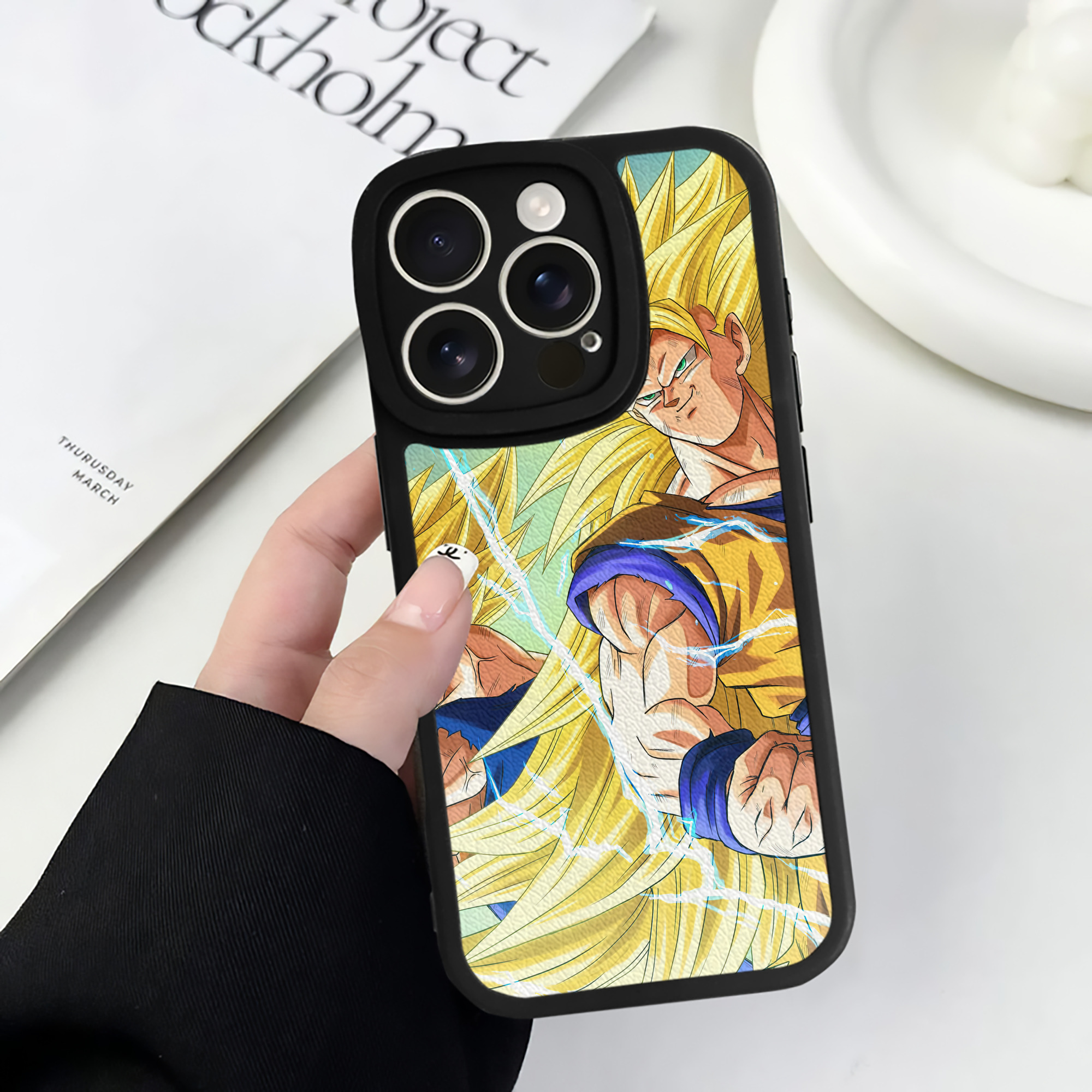 （画像用） ドラゴンボール DRAGON BALL 【iPhone 16シリーズ対応】シリコンスマホケース（レザー調） 材質：シリコン